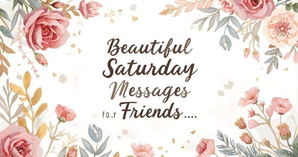 Beautiful Saturday Messages For Friends
