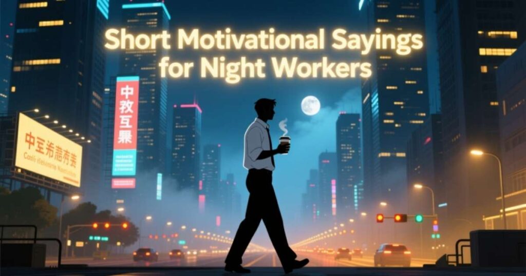 Short Motivational Sayings for Night Workers